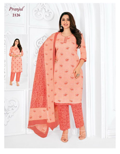 Priyanka Vol 21 By Pranjul Pure Cotton Printed Readymade Dress
